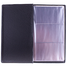 Визитница настольная OfficeSpace на 72 визитки, 110*190мм, ПВХ, черный фото Визитница настольная OfficeSpace на 72 визитки, 110*190мм, ПВХ, черный