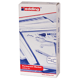 Маркер перманентный Edding E-400/1 черный (толщина линии 1 мм) круглый наконечник