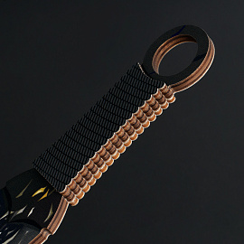 Нож деревянный ТРИ СОВЫ Кунай, "Радиация", пакет с европодвесом