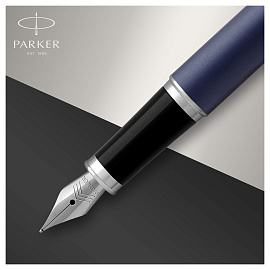 Ручка перьевая Parker "IM Matte Blue CT" синяя, 0,8мм, подарочная упаковка