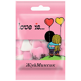 Мармелад жевательный LOVE IS "ЖуйМиксик" со вкусом холодок-малина, 20 г