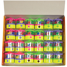 Точилка пластиковая Мульти-Пульти "Карусель" 1 отверстие, контейнер