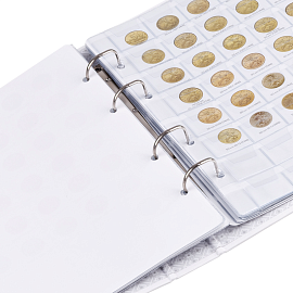 Альбом для монет OfficeSpace "Монеты РФ рег. выпуска с 1991 года", 230*265, на кольцах, 8л., перечень монет, ламинированный