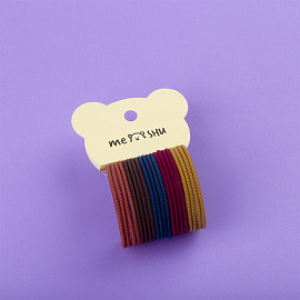 Резинки для волос MESHU, темные ассорти, 20шт., диаметр 4,5см, европодвес фото Резинки для волос MESHU, темные ассорти, 20шт., диаметр 4,5см, европодвес