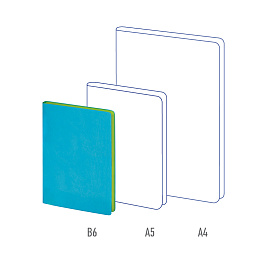 Ежедневник недатированный, В6, 136л., кожзам, Berlingo "Fuze", цветной срез, бирюзовый фото Ежедневник недатированный, В6, 136л., кожзам, Berlingo "Fuze", цветной срез, бирюзовый