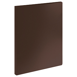 Папка с боковым зажимом СТАММ "Диагональ" А4, 17мм, 700мкм, пластик, шоколад