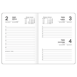 Ежедневник датированный 2026, А6, 7БЦ BG"Monochrome. Ocean", синий, soft touch