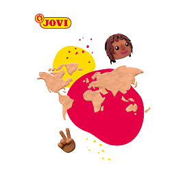 Пластилин растительный JOVI, 6 цветов "Multicultural", 50г, дисплей, картон фото Пластилин растительный JOVI, 6 цветов "Multicultural", 50г, дисплей, картон