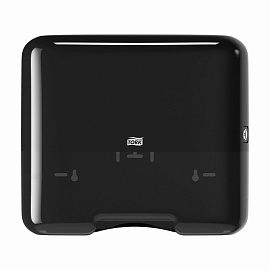 Диспенсер для полотенец листовой Tork Mini Singlefold H3 ZZ/С черный (553108)