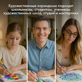 Карандаши художественные цветные акварельные BRAUBERG ART CLASSIC, 36 цветов, грифель 3,3 мм, 181531