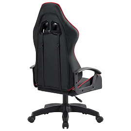 Кресло компьютерное DEFENDER "Kraken", 2 подушки, ткань, черное/красное, 64677