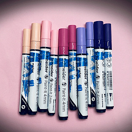 Маркер акриловый Schneider "Paint-It 320" 4мм, пулевидный, абрикосовый