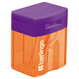 Точилка пластиковая Berlingo "Fuze" 1 отверстие, контейнер, ассорти фото Точилка пластиковая Berlingo "Fuze" 1 отверстие, контейнер, ассорти