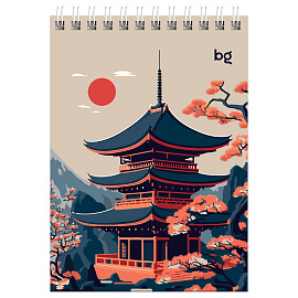 Блокнот А6 80л. на гребне BG "Asia style