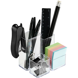 Настольная подставка СТАММ "Юниор", пластиковая, прозрачная фото Настольная подставка СТАММ "Юниор", пластиковая, прозрачная