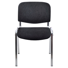 Стул офисный Easy Chair Изо чёрный кожзаменитель металл хромированный (1397324)