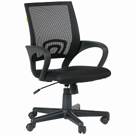 Кресло офисное Chairman CH 696 черное (сетка/ткань, пластик)