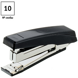 Степлер №10 OfficeSpace до 10л., пластиковый корпус, черный фото Степлер №10 OfficeSpace до 10л., пластиковый корпус, черный