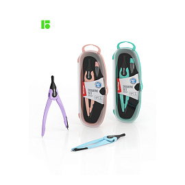 Готовальня Berlingo "Instinct", 2 предмета, циркуль 135мм, мятный, пластиковый футляр фото Готовальня Berlingo "Instinct", 2 предмета, циркуль 135мм, мятный, пластиковый футляр