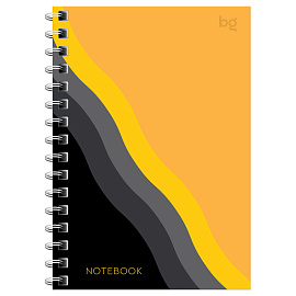Записная книжка А6 120л. на гребне BG "Bright wave