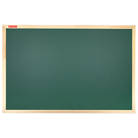 Доска для мела магнитная 60х90 см, зеленая, деревянная рамка, BRAUBERG "Wood", 238800