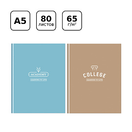 Бизнес-блокнот А5, 80л., евроформат, BG "Academy", soft-touch ламинация