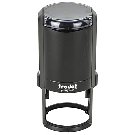 Оснастка для печатей, оттиск D=45 мм, синий, TRODAT 4645, корпус черный, крышка, подушка