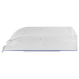 Лоток для бумаг горизонтальный СТАММ "Вега", прозрачный фото Лоток для бумаг горизонтальный СТАММ "Вега", прозрачный