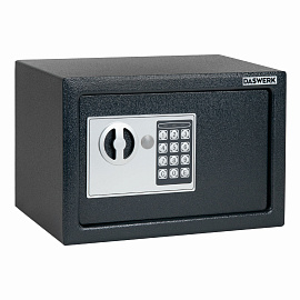 Сейф мебельный DASWERK (ДАСВЕРК) SC-200EL (200х310х200 мм), электронный замок, графит, 291341