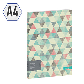 Папка с 10 вкладышами Berlingo "Triangle" А4, 17мм, 600мкм, с внутр. карманом, с рисунком