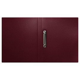 Папка на 2 кольцах СТАММ "Диагональ" А4, 25мм, 700мкм, пластик, гранат фото Папка на 2 кольцах СТАММ "Диагональ" А4, 25мм, 700мкм, пластик, гранат