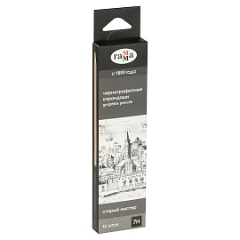 Карандаш ч/г Гамма "Старый мастер", 7H, кедр, заточен. фото Карандаш ч/г Гамма "Старый мастер", 7H, кедр, заточен.