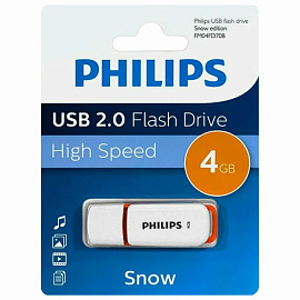 Флешка USB 2.0 4 ГБ Philips Snow (FM04FD70B/97)