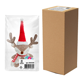 Украшение новогоднее интерьерное 40 см "Забавный оленёнок", полиэстер, ЗОЛОТАЯ СКАЗКА, 592509