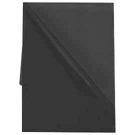 Папка-уголок прозрачная, А4, BRAUBERG "UNIVERSAL", черная, 0,10 мм, 273046