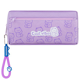 Пенал ЮНЛАНДИЯ ЮНИОР, 2 отделения, "Cool vibes", 21х9х8 см, 273821