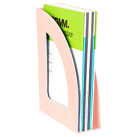 Лоток для бумаг вертикальный СТАММ "Респект", розовый, ширина 70мм фото Лоток для бумаг вертикальный СТАММ "Респект", розовый, ширина 70мм