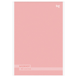 Блокнот А5 80л., на скрепке BG "Моноколор