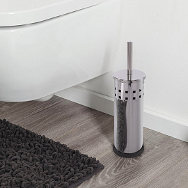 Ершик для унитаза с подставкой, нержавеющая сталь, зеркальный, LAIMA, 601616