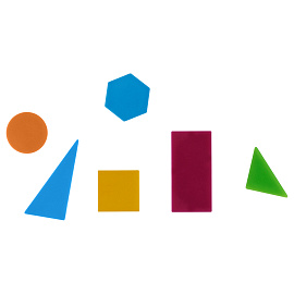 Касса фигур Стамм Геометрическая мозаика эконом (пластиковая, 80 штук)