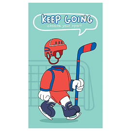 Блокнот А7 48л. на склейке BG "Твой спорт