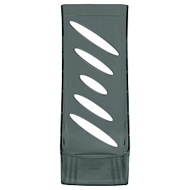 Лоток для бумаг вертикальный СТАММ "Тропик", тонированный черный, ширина 110мм фото Лоток для бумаг вертикальный СТАММ "Тропик", тонированный черный, ширина 110мм