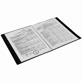 Папка 20 вкладышей BRAUBERG "Office", черная, 0,5 мм, 271324 фото Папка 20 вкладышей BRAUBERG "Office", черная, 0,5 мм, 271324