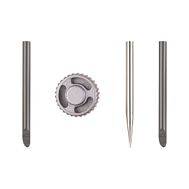 Циркуль Faber-Castell + грифели, пластиковый футляр, цвет темно-синий., роз. золото