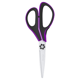Ножницы Berlingo "Easycut 350", 15см, сиреневые, эргономичные ручки, мягкие вставки, европодвес фото Ножницы Berlingo "Easycut 350", 15см, сиреневые, эргономичные ручки, мягкие вставки, европодвес