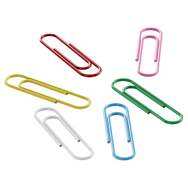 Скрепки 28мм, Berlingo, 100шт., цветные, карт. упаковка фото Скрепки 28мм, Berlingo, 100шт., цветные, карт. упаковка