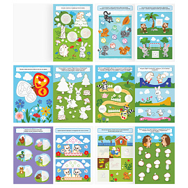 Книжка с наклейками, 175*246мм ТРИ СОВЫ "Подумай, наклей, раскрась", 16стр. фото Книжка с наклейками, 175*246мм ТРИ СОВЫ "Подумай, наклей, раскрась", 16стр.