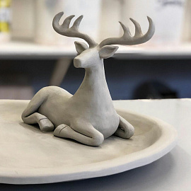 Масса керамическая для лепки ОСТРОВ СОКРОВИЩ, 500 г, натуральный цвет, 228731