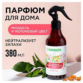 Освежитель воздуха Synergetic Миндаль и яблоневый цвет 380 мл фото Освежитель воздуха Synergetic Миндаль и яблоневый цвет 380 мл