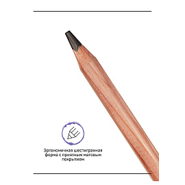 Карандаш ч/г Гамма "Старый мастер", 10B, кедр, заточен. фото Карандаш ч/г Гамма "Старый мастер", 10B, кедр, заточен.